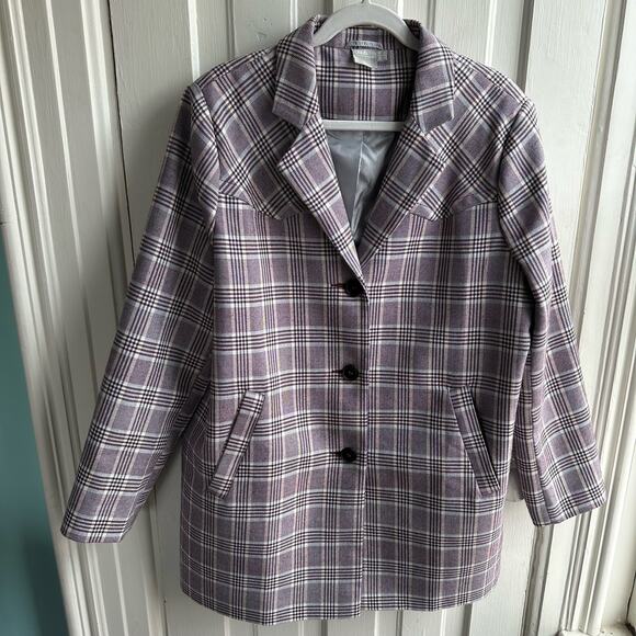 ASOS DESIGN Check Formal Coat With Western Stitching - Picture 2 of 9